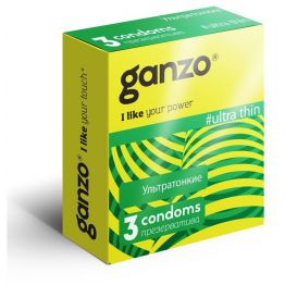 Презервативы Ganzo Ultra thine № 3	Ультра тонкие  ШТ																																													