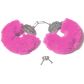 Шикарные наручники с пушистым мехом пастельно розового цвета  (Be Mine)