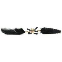 Зажимы для сосков Feather Nipple Clamps с перьями черные с золотом