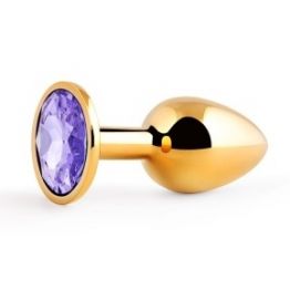 GOLDEN PLUG SMALL (втулка анальная) цвет кристалла светло-филетовый, L 72 мм, D 28 мм, вес 50 г арт.